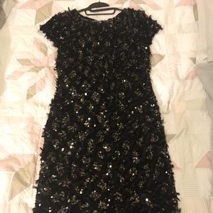 St John Couture Black Sequence dress